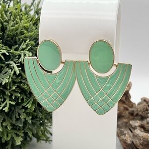 MINT GREEN FASHION EARRINGS